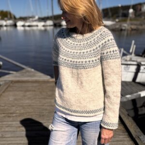 FREJA tröja vit - mönster & garn
