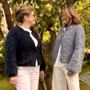 LENA Kofta - Ull Mohair Silke - Stickpaket